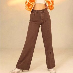 Pacsun Brown Wide leg Jeans